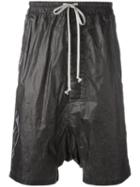 Rick Owens Drkshdw Drop Crotch Shorts, Men's, Size: Large, Black, Cotton