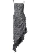 Rasario Leopard-print Asymmetric Dress - Black