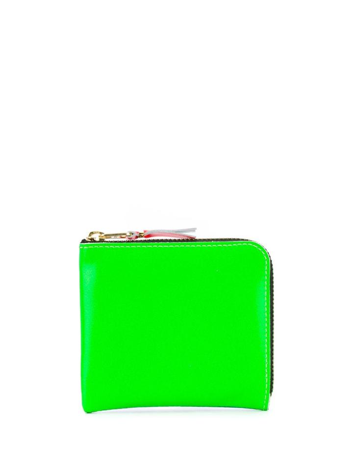Comme Des Garçons Wallet Super Fluo Zip-around Wallet - Green