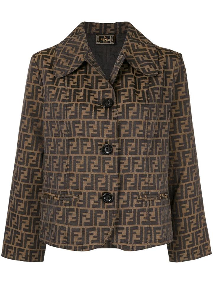 Fendi Vintage Ff Logo Jacket - Yellow