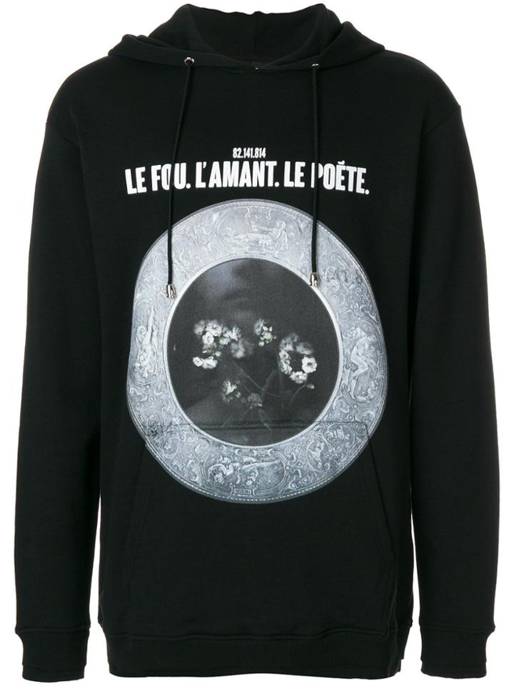 Icosae Printed Hoodie - Black