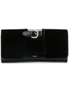 Perrin Paris Buckle Strap Clutch - Black