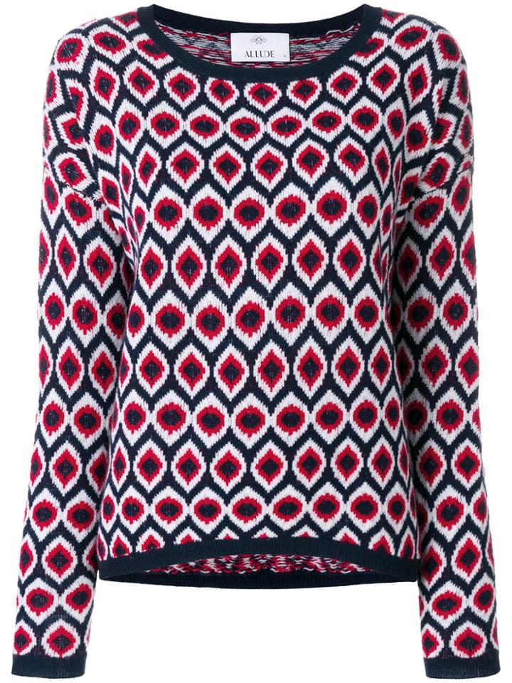 Allude Geometric Pattern Jumper - Blue
