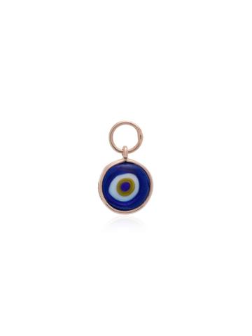 Jacquie Aiche Blue Rose Gold And Ceramic Eye Charm