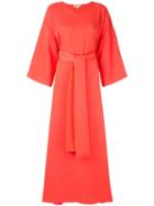 Layeur Wide Sleeve Maxi Dress - Red