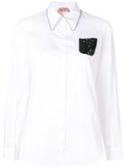 No21 Crystal & Sequin Embellished Shirt - White