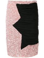 Moschino Contrast Panel Skirt - Black
