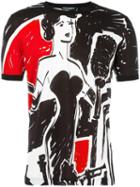 Dolce & Gabbana Musician Print T-shirt, Men's, Size: 44, Black, Cotton