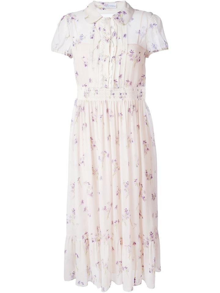Red Valentino Printed Midi Shirt Dress
