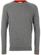 Brunello Cucinelli - Contrast Crew Neck Top - Men - Cashmere - 46, Grey, Cashmere