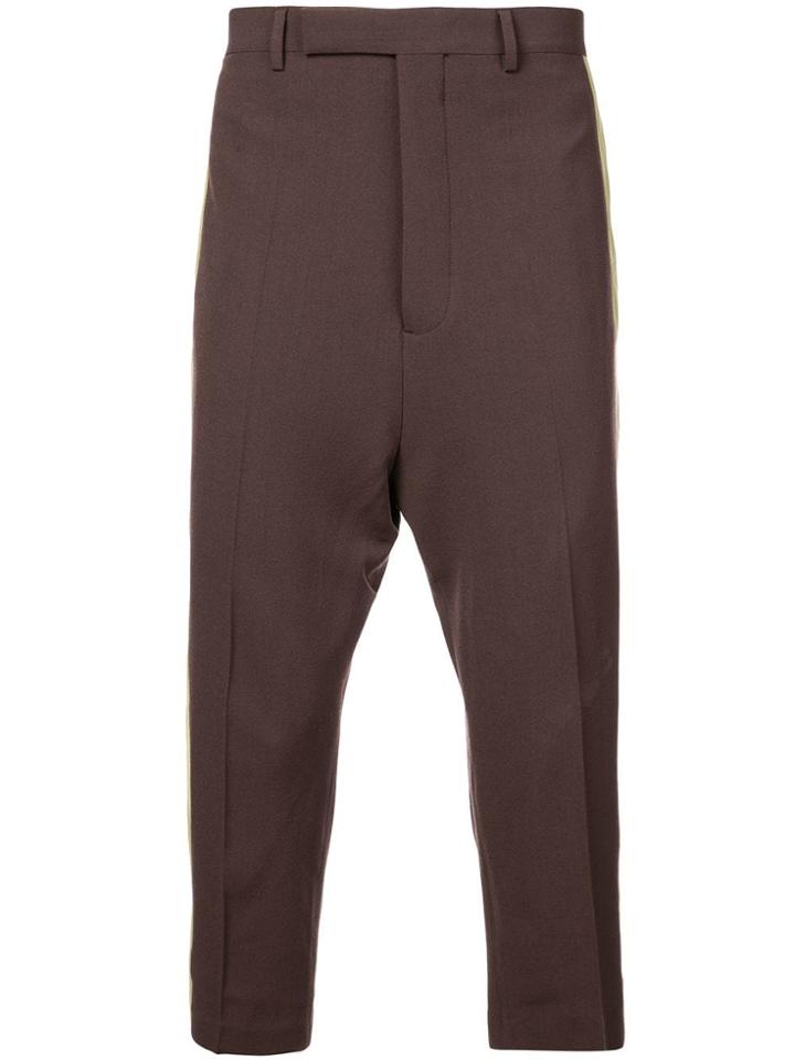 Rick Owens Cropped Tailored Trousers - Pink & Purple