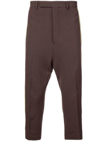 Rick Owens Cropped Tailored Trousers - Pink & Purple