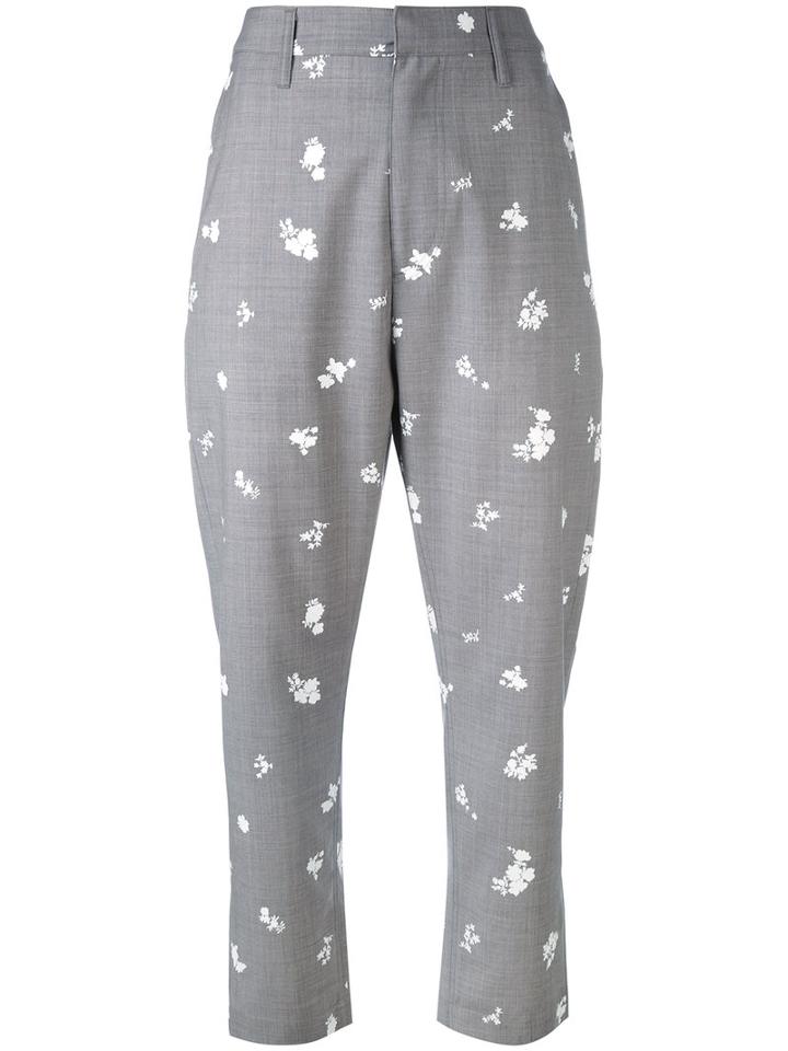 Golden Goose Deluxe Brand - Printed Chinos - Women - Cotton/virgin Wool - S, Grey, Cotton/virgin Wool