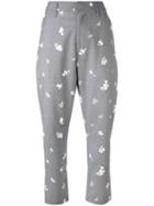 Golden Goose Deluxe Brand - Printed Chinos - Women - Cotton/virgin Wool - S, Grey, Cotton/virgin Wool