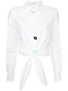 Vivetta Tie-waist Cropped Shirt - White