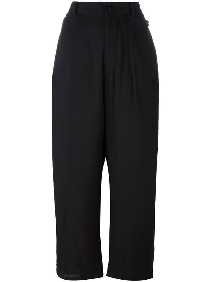Y's Loose-fit Pants, Women's, Size: 1, Black, Tencel