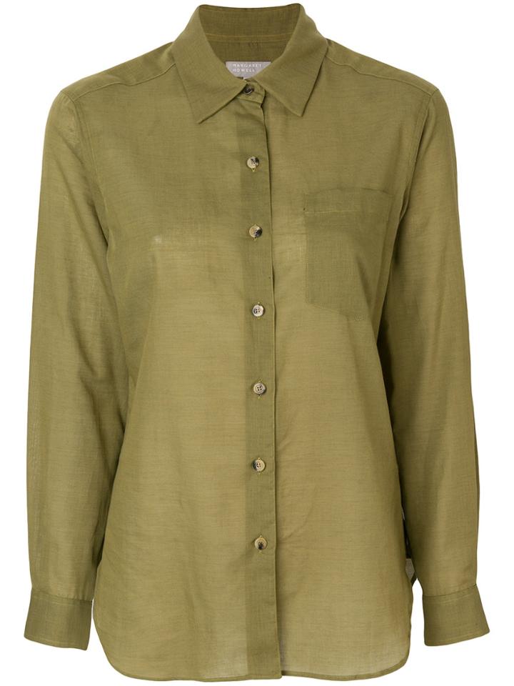 Margaret Howell Classic Chest Pocket Shirt - Green