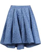 Martha Medeiros Marescot Lace Volume Skirt, Women's, Size: 36, Blue, Cotton/viscose/polyamide/silk