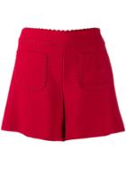 Red Valentino Scalloped Detail Shorts