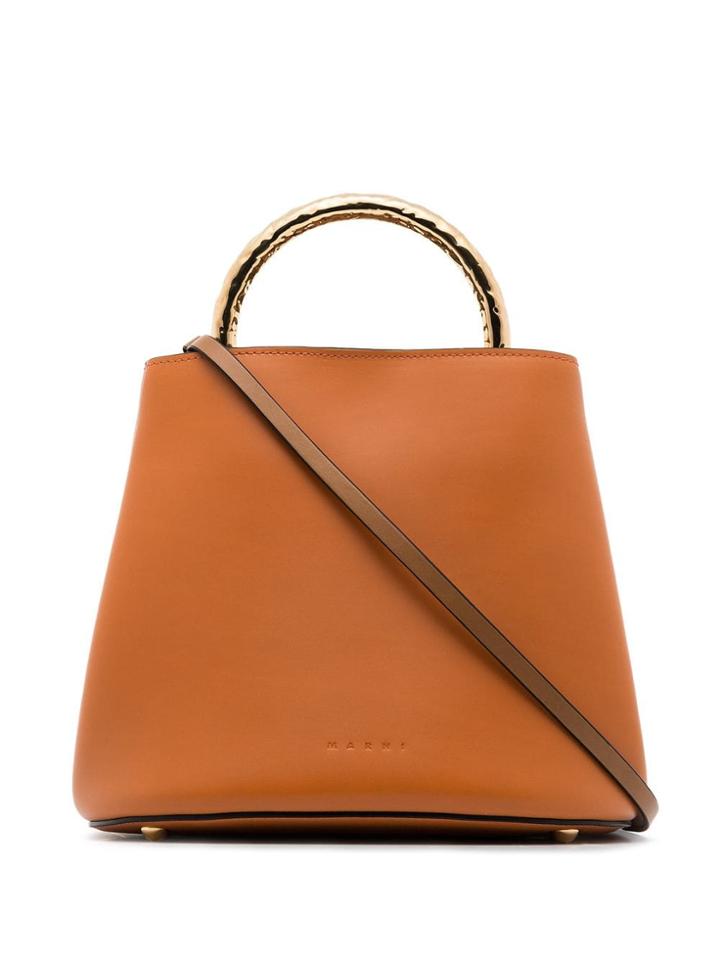 Marni Pannier Large Two-tone Tote Bag - Brown