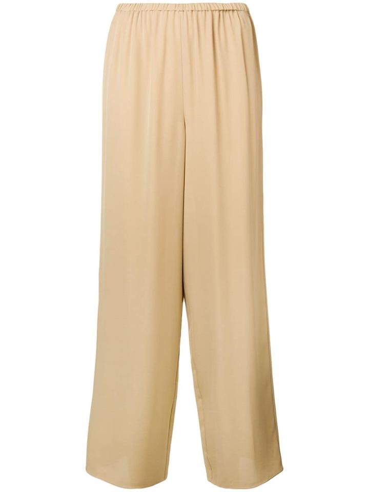 Theory Wide Leg Trousers - Neutrals