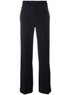 Joseph 'brad' Piped Wide-leg Trousers, Women's, Size: 36, Black, Viscose/polyester/acetate