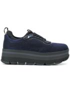Prada Lurex Flat-form Sneakers - Blue