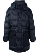 Ami Alexandre Mattiussi Long Oversized Padded Coat, Men's, Size: 46, Blue, Polyamide/polyester/cotton