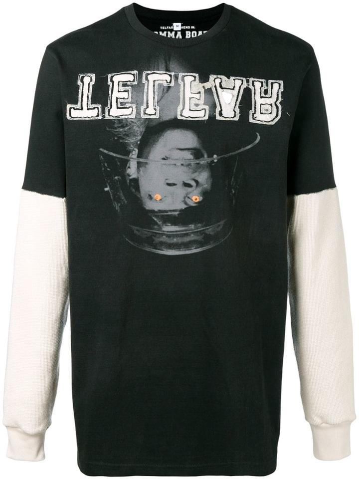 Telfar Contrasting Sleeve Sweatshirt - Black