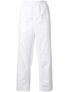 Mm6 Maison Margiela Elasticated Waist Cropped Trousers - White