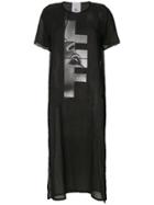 Lost & Found Rooms Long Sheer Printed Top - Black