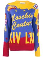 Moschino Motorbike Intarsia Jumper - Yellow