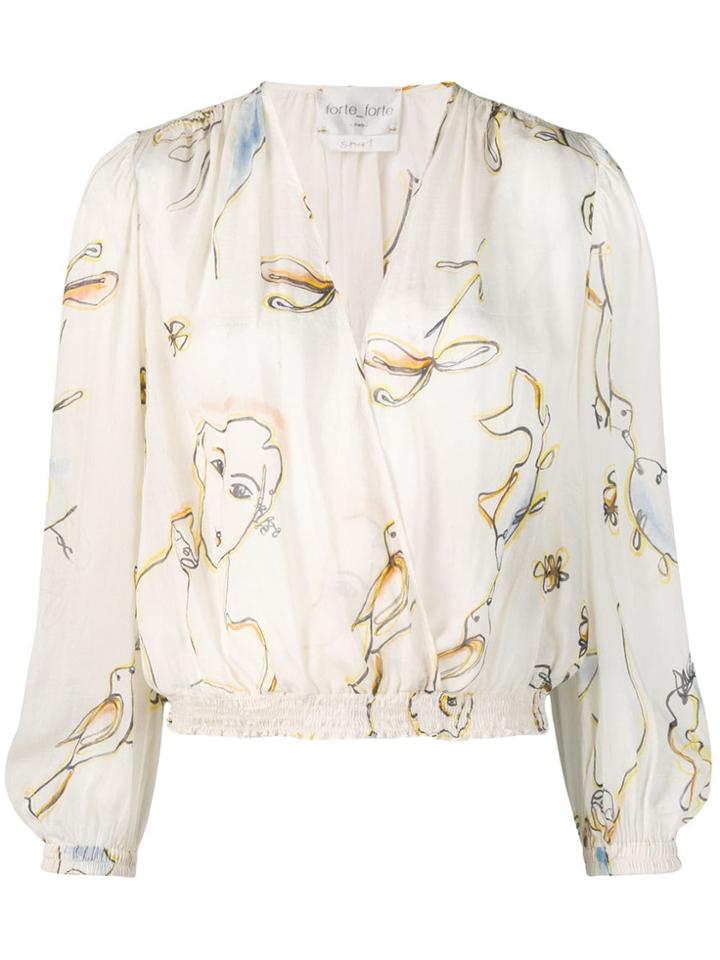 Forte Forte Wrap Style Blouse - Neutrals