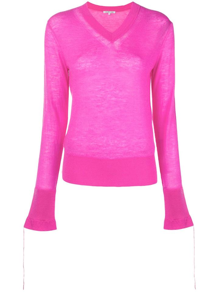 Helmut Lang V-neck Pullover - Pink