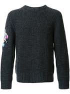 Christian Dada Crew Neck Jumper, Men's, Size: 46, Black, Wool