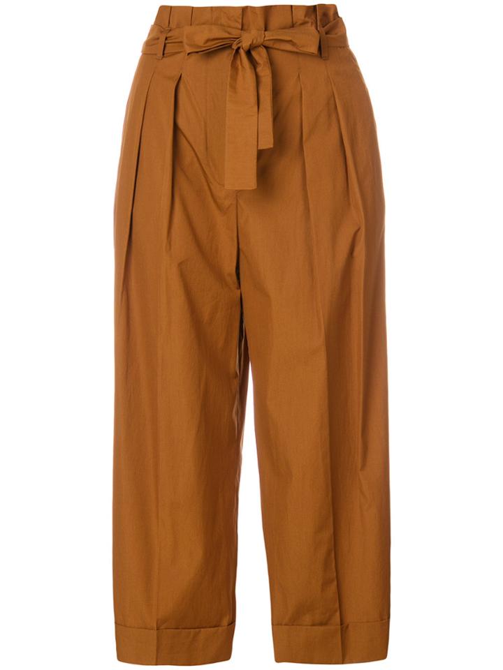 Max Mara Studio Bow Detail Culottes - Brown