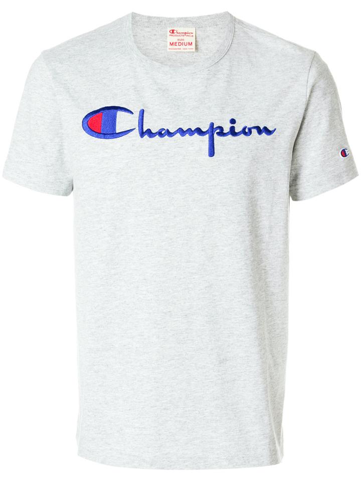 Champion Logo Patch T-shirt - Grey