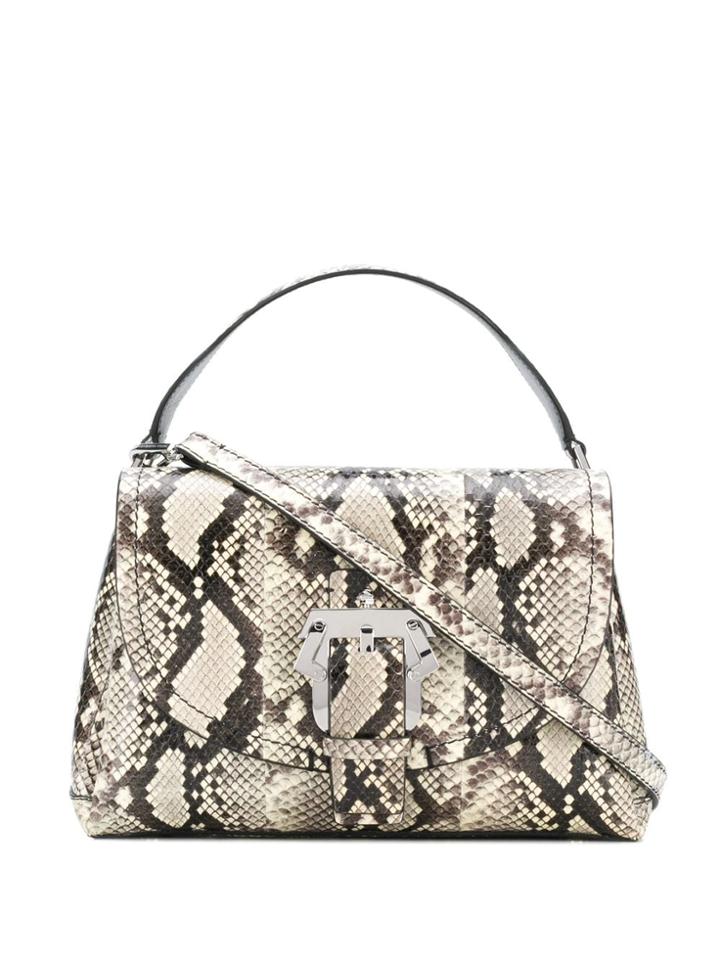 Paula Cademartori Amelie Savage Snakeskin Tote - White