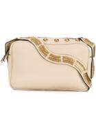 Red Valentino Snake Strap Pebbled Crossbody - Nude & Neutrals