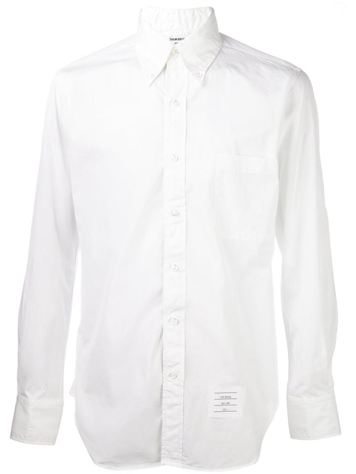 Thom Browne Contrast Fastening Shirt - White