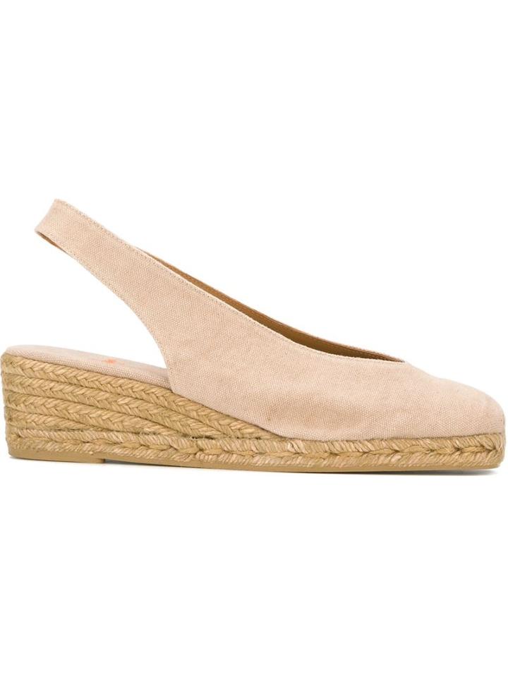 Castañer Slingback Wedge Espadrilles, Women's, Size: 36, Nude/neutrals, Cotton/leather/rubber