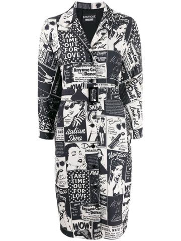 Boutique Moschino Pop Art Shirt Dress - Black