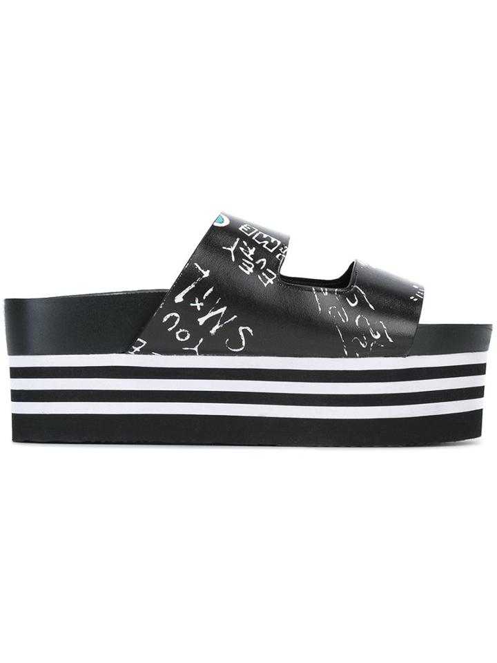 Suecomma Bonnie Graphic Motif Platform Sandals