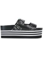Suecomma Bonnie Graphic Motif Platform Sandals