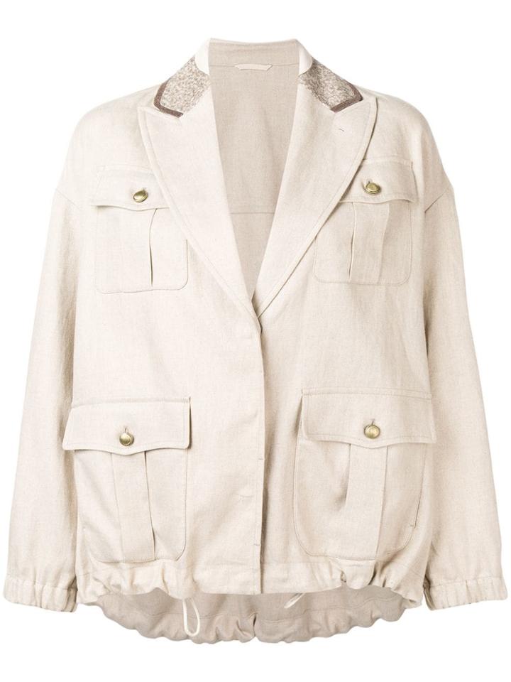 Brunello Cucinelli Cargo Blazer - Neutrals