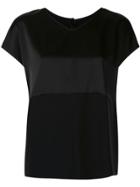 Knott Bi-material Blouse - Black