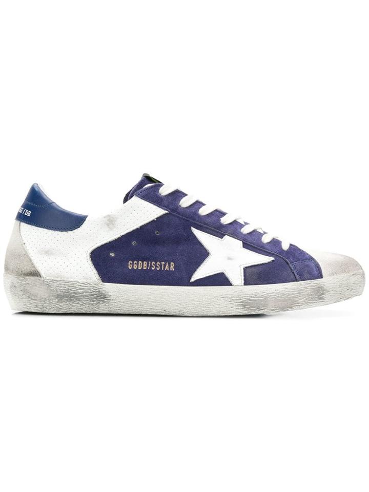 Golden Goose Deluxe Brand Super Star Low Top Sneakers - Blue