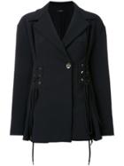 Ellery Battleship Lace-up Panelled Jacket - Black