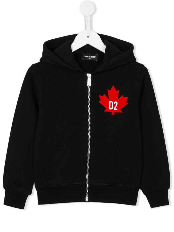 Logo Print Hoodie, Toddler Boy's, Size: 4 Yrs, Black, Dsquared2 Kids