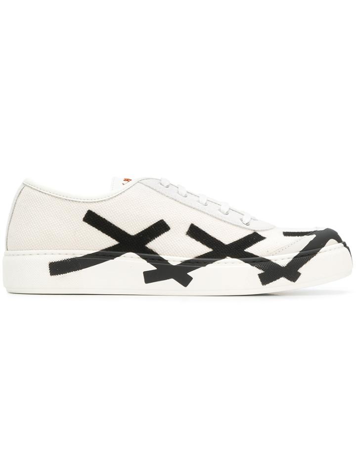 Ermenegildo Zegna Couture Printed Sneakers - White